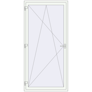 Buy Balcony doors 1070x2200 mm BALCONY DOOR REHAU SYNEGO RAL 9016 Traffic white two-sided