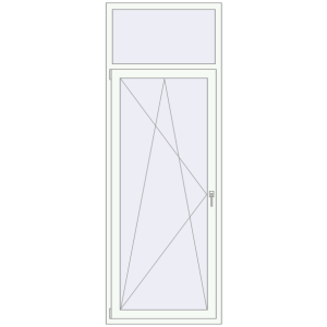 Buy Balcony doors 900x2500 mm BALCONY DOOR REHAU SYNEGO RAL 9016 Traffic white two-sided