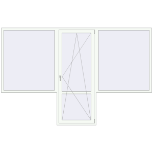 Buy Balcony doors 3250x2100 mm BALCONY DOOR REHAU SYNEGO RAL 9016 Traffic white two-sided