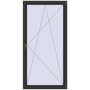 Buy Drzwi balkonowe 1200x2400 mm BALCONY DOOR REHAU SYNEGO BLACK_STRUCTURAL dwustronny