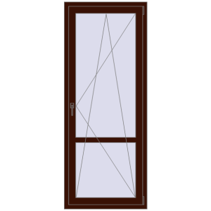 Buy Balcony doors 800x2000 mm BALCONY DOOR REHAU EURO 70 BLACK_CHERRY two-sided