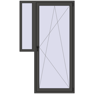 Zamów teraz Drzwi balkonowe 1270x2140 mm BALCONY DOOR REHAU SYNEGO BASALT_GREY dwustronny