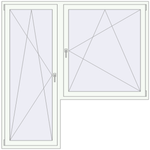 Buy Balcony doors 2000x2005 mm BALCONY DOOR REHAU EURO 60 RAL 9016 Traffic white two-sided