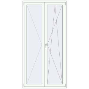 Buy Balcony doors 1200x2400 mm BALCONY DOOR REHAU SYNEGO GOLDEN OAK external