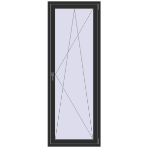 Buy Balcony doors 800x2200 mm BALCONY DOOR REHAU EURO 70 BLACK_STRUCTURAL two-sided