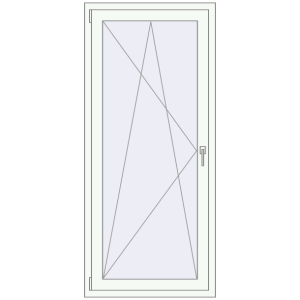 Buy Balcony doors 800x1800 mm BALCONY DOOR REHAU SYNEGO ANTHRACITE_GREY_GLATT external