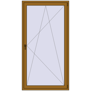 Buy Balcony doors 1120x2130 mm BALCONY DOOR REHAU SYNEGO LIGHT_OAK two-sided