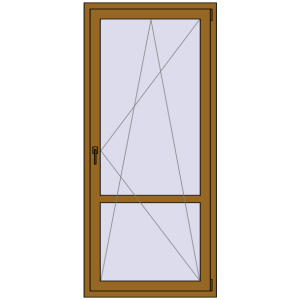 Buy Balcony doors 900x2000 mm BALCONY DOOR REHAU SYNEGO LIGHT_OAK two-sided