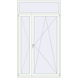 Buy Balcony doors 1350x2400 mm BALCONY DOOR REHAU EURO 70 RAL 9016 Traffic white two-sided