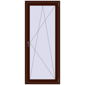 Buy Balcony doors 800x1900 mm BALCONY DOOR REHAU SYNEGO BLACK_CHERRY two-sided