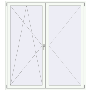 Buy Balcony doors 1800x2000 mm BALCONY DOOR REHAU EURO 70 RAL 9016 Traffic white two-sided