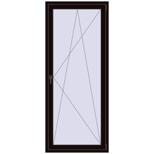 Buy Balcony doors 900x2150 mm BALCONY DOOR REHAU EURO 70 BLACK_BROWN two-sided
