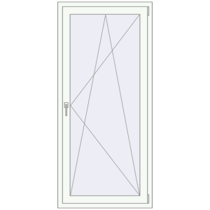Buy Balcony doors 900x1900 mm BALCONY DOOR REHAU EURO 70 RAL 9016 Traffic white two-sided