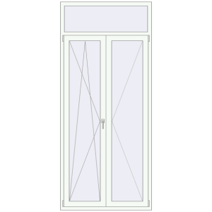 Buy Balcony doors 1140x2600 mm BALCONY DOOR REHAU SYNEGO RAL 9016 Traffic white two-sided
