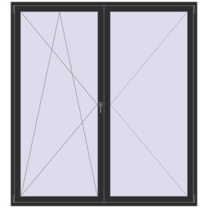 Zamów teraz Drzwi balkonowe 2100x2300 mm BALCONY DOOR REHAU SYNEGO ANTHRACITE_GREY_GLATT dwustronny