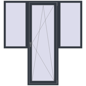 Zamów teraz Drzwi balkonowe 1980x2130 mm BALCONY DOOR REHAU SYNEGO ANTHRACITE_GREY_STRUKTURAL dwustronny