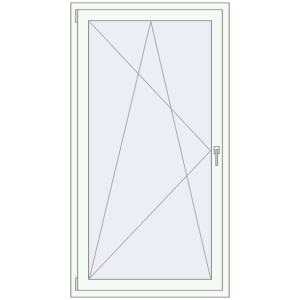 Buy Balcony doors 1000x1800 mm BALCONY DOOR REHAU SYNEGO RAL 9016 Traffic white two-sided