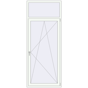 Buy Balcony doors 1000x2500 mm BALCONY DOOR REHAU EURO 70 RAL 9016 Traffic white two-sided