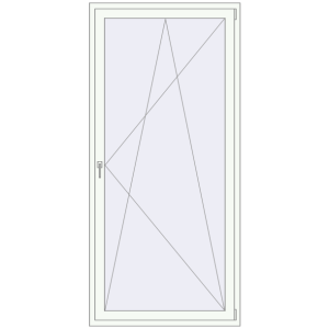 Buy Balcony doors 1120x2400 mm BALCONY DOOR REHAU EURO 70 RAL 9016 Traffic white two-sided