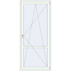 Buy Balcony doors 1000x2280 mm BALCONY DOOR REHAU SYNEGO RAL 9016 Traffic white two-sided