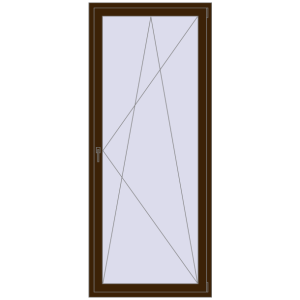 Buy Balcony doors 1000x2400 mm BALCONY DOOR REHAU SYNEGO DARK_OAK two-sided