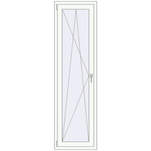 Plastic balcony door 600x2140 mm Single leaf. View from inside Buy Balcony doors 600x2140 mm BALCONY DOOR REHAU EURO 70 RAL 9016 Traffic white two-sided