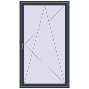 Zamów teraz Drzwi balkonowe 1200x2100 mm BALCONY DOOR REHAU SYNEGO ANTHRACITE_GREY_STRUKTURAL dwustronny