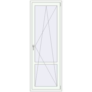 Buy Balcony doors 740x2100 mm BALCONY DOOR REHAU SYNEGO RAL 9016 Traffic white two-sided
