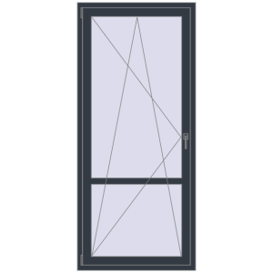 Buy Balcony doors 930x2100 mm BALCONY DOOR REHAU EURO 60 ANTHRACITE_GREY_STRUKTURAL two-sided