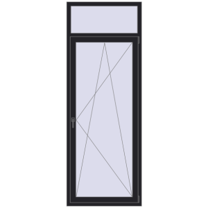 Buy Balcony doors 900x2450 mm BALCONY DOOR REHAU SYNEGO BLACK_ULTI-MATT two-sided