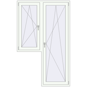 Zamów teraz Drzwi balkonowe 1300x2100 mm BALCONY DOOR REHAU SYNEGO RAL 9016 Traffic white dwustronny