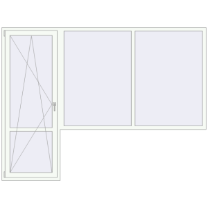 Buy Balcony doors 2800x2100 mm BALCONY DOOR REHAU EURO 70 RAL 9016 Traffic white two-sided