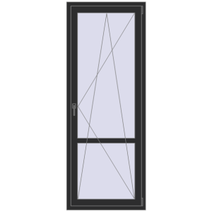 Buy Balcony doors 800x2100 mm BALCONY DOOR REHAU SYNEGO BLACK_STRUCTURAL two-sided