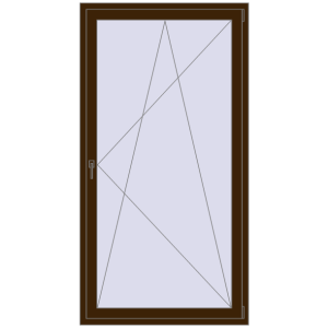 Buy Balcony doors 1100x2100 mm BALCONY DOOR REHAU SYNEGO DARK_OAK two-sided