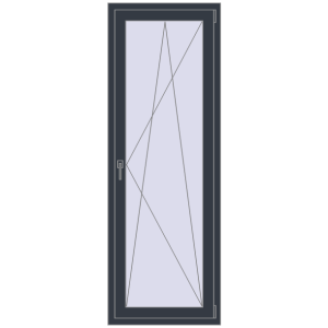 Buy Balcony doors 700x2000 mm BALCONY DOOR REHAU EURO 60 ANTHRACITE_GREY_STRUKTURAL two-sided