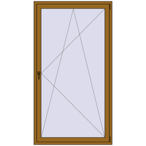 Drzwi balkonowe plastikowe 1200x2200 mm Jednoskrzydłowe. View from inside Buy Drzwi balkonowe 1200x2200 mm BALCONY DOOR REHAU SYNEGO LIGHT_OAK dwustronny