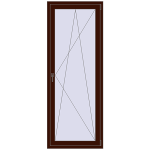 Buy Balcony doors 800x2100 mm BALCONY DOOR REHAU EURO 70 BLACK_CHERRY two-sided