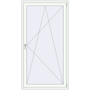 Buy Balcony doors 1050x2000 mm BALCONY DOOR REHAU EURO 70 RAL 9016 Traffic white two-sided