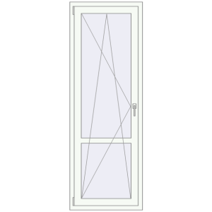 Buy Balcony doors 710x2000 mm BALCONY DOOR REHAU EURO 70 RAL 9016 Traffic white two-sided