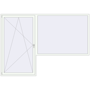 Buy Balcony doors 3000x2100 mm BALCONY DOOR REHAU EURO 70 RAL 9016 Traffic white two-sided