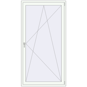 Buy Balcony doors 1100x2100 mm BALCONY DOOR REHAU SYNEGO RAL 9016 Traffic white two-sided