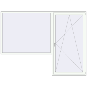 Buy Balcony doors 2800x2100 mm BALCONY DOOR REHAU SYNEGO RAL 9016 Traffic white two-sided