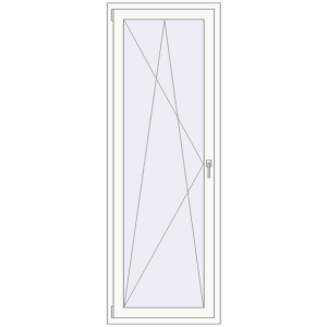 Buy Balcony doors 840x2150 mm BALCONY DOOR REHAU SYNEGO RAL 9016 Traffic white two-sided