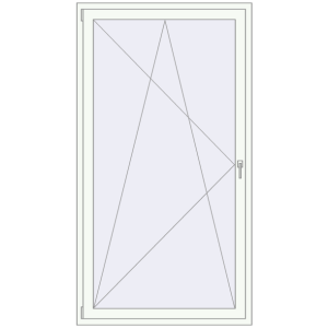 Buy Balcony doors 1170x2150 mm BALCONY DOOR REHAU EURO 70 RAL 9016 Traffic white two-sided