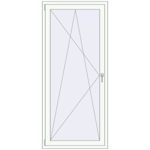 Buy Balcony doors 900x2000 mm BALCONY DOOR REHAU SYNEGO RAL 9016 Traffic white two-sided
