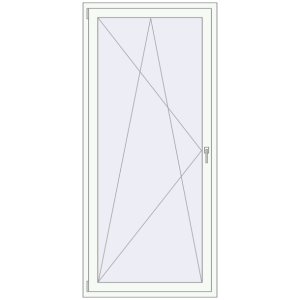 Buy Balcony doors 1000x2200 mm BALCONY DOOR REHAU SYNEGO RAL 9016 Traffic white two-sided