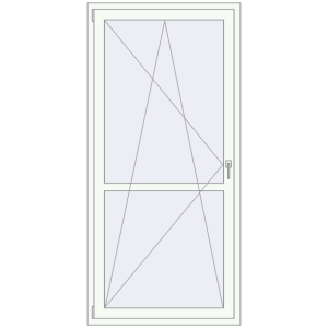 Buy Balcony doors 1000x2100 mm BALCONY DOOR REHAU EURO 60 RAL 9016 Traffic white two-sided