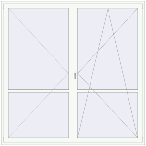 Buy Balcony doors 2300x2300 mm BALCONY DOOR REHAU EURO 70 RAL 9016 Traffic white two-sided