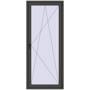 Buy Balcony doors 900x2150 mm BALCONY DOOR REHAU EURO 70 BASALT_GREY two-sided