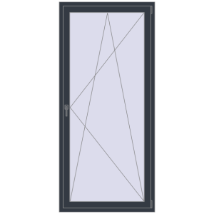 Buy Balcony doors 1000x2150 mm BALCONY DOOR REHAU EURO 70 ANTHRACITE_GREY_STRUKTURAL two-sided